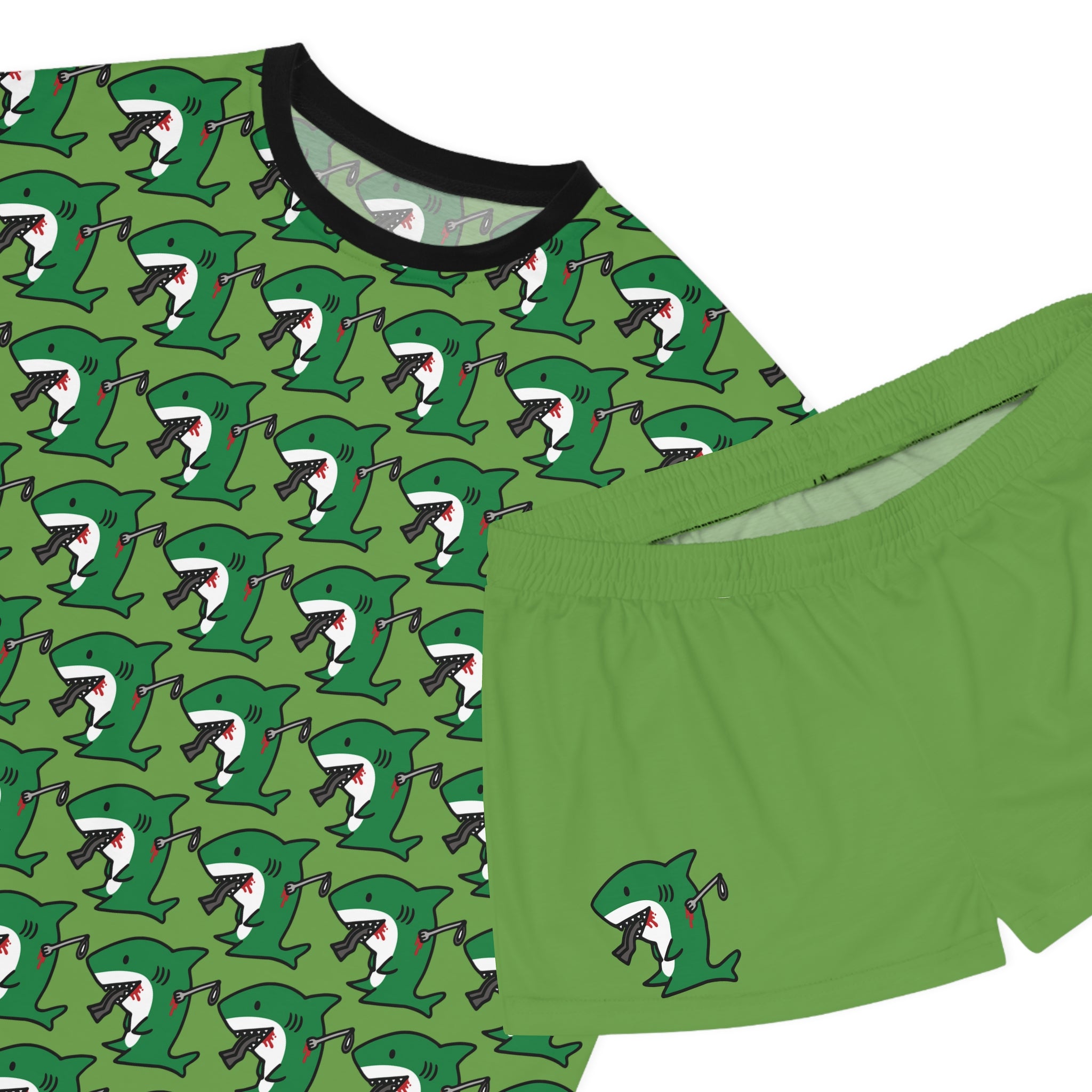 Slit Gill Green Pajama Set